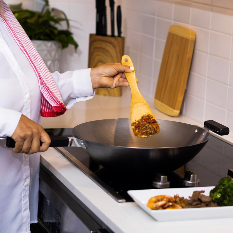 JOYCE CHEN Professional Series 14-Inch Carbon Steel Wok with Phenolic Handles - Image 5